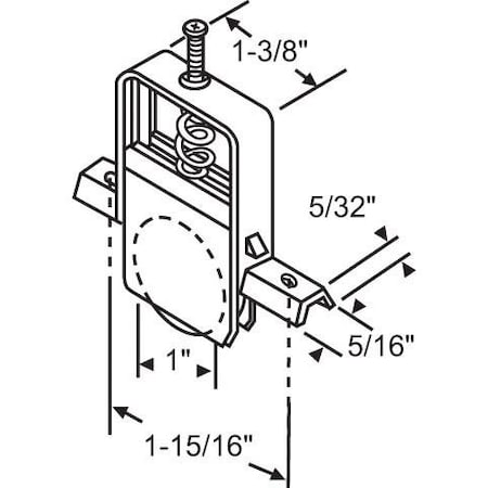 Strybuc Patio Screen Door Roller Assy. 10-406